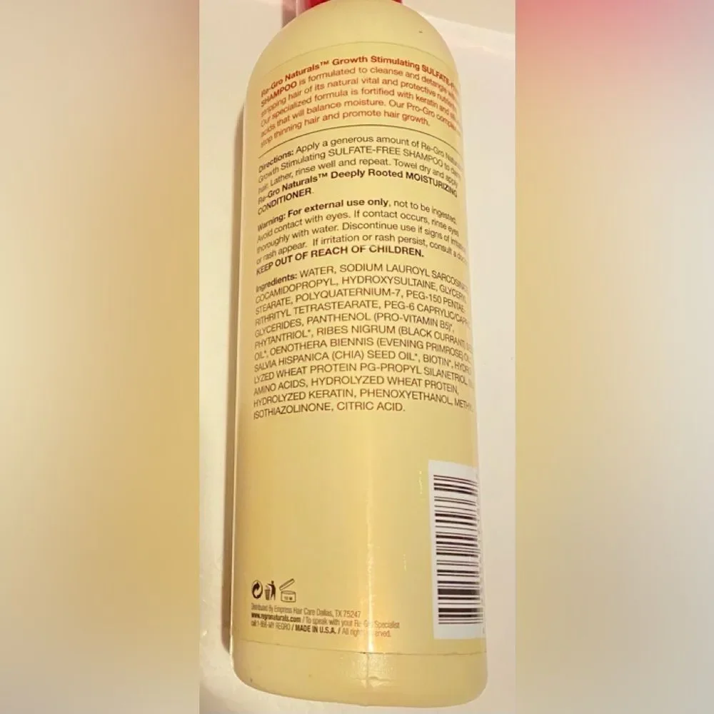 💥 Empress Re-Gro Naturals Growth Stimulating Sulfate-Free Shampoo 10oz